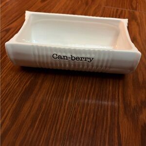 Mud pie White Ceramic Can-berry Dish
